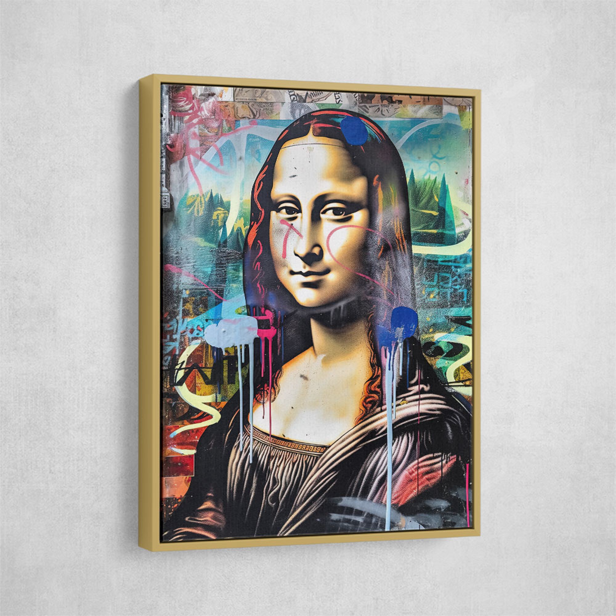 Mona Lisa Graffiti Style Wall Art